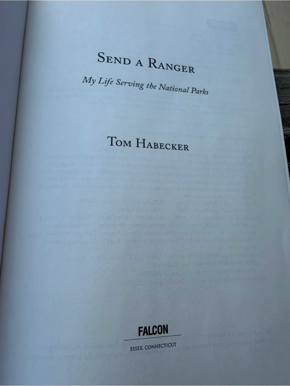 Softcover Book Send a Ranger My Life Serving the National Parks by Tom Habecker